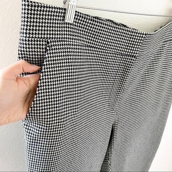 A.L.C. James Pants Houndstooth Cotton Blend Black Cream Size 18 NWT - Picture 5 of 11